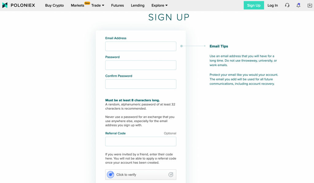 poloniex-account-opening