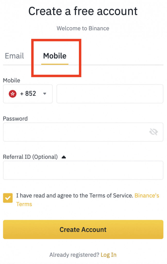 binance-account-opening