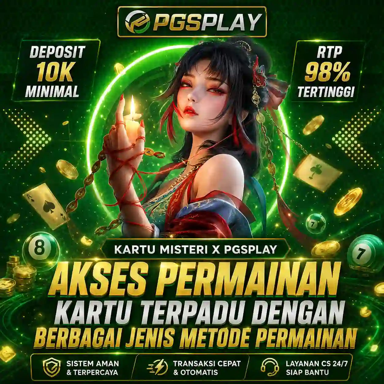 Kartu Misteri $ PG$PLAY : Akses Permainan Kartu Terpadu dengan Berbagai Jenis Metode Permainan