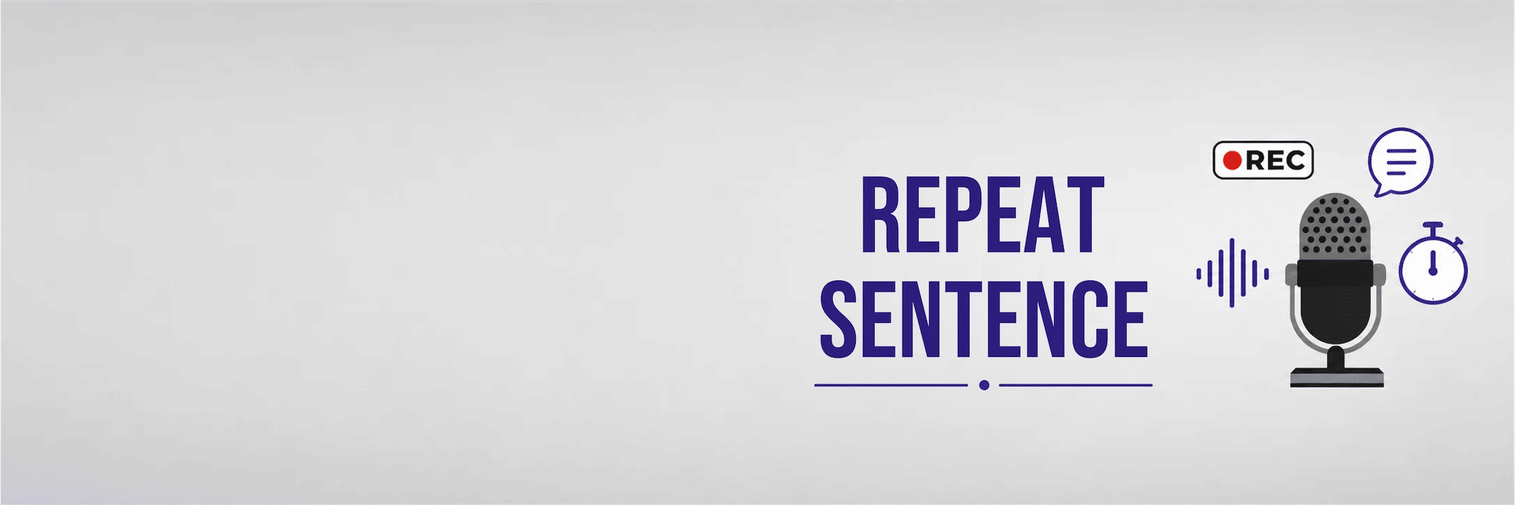 PTE Core Repeat Sentence speaking task with headphones and microphone