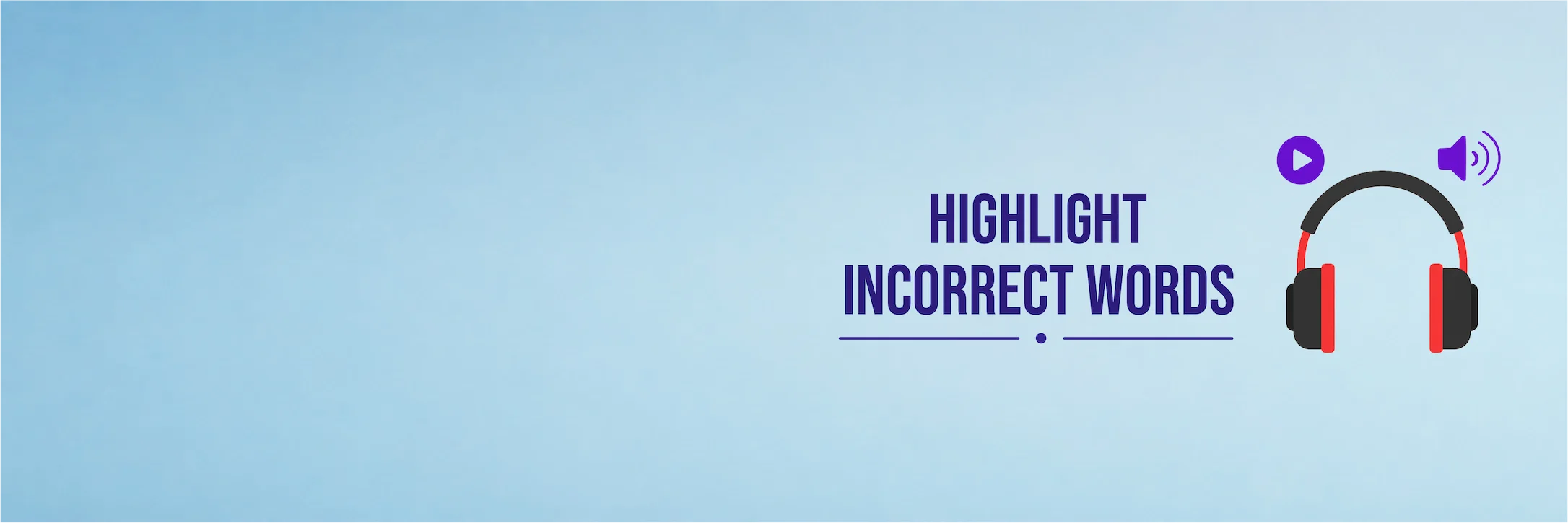 PTE Core Highlight Incorrect Words listening task with transcript and clickable words