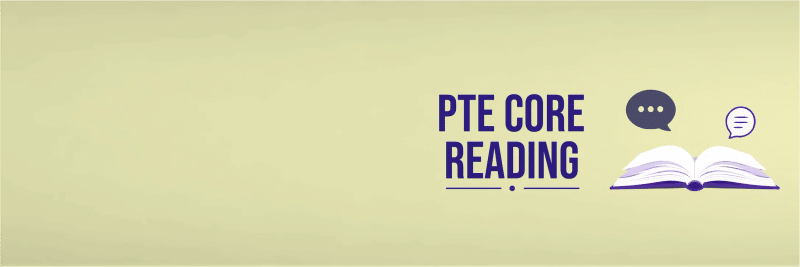 PTE Core Reading section with passage and answer options