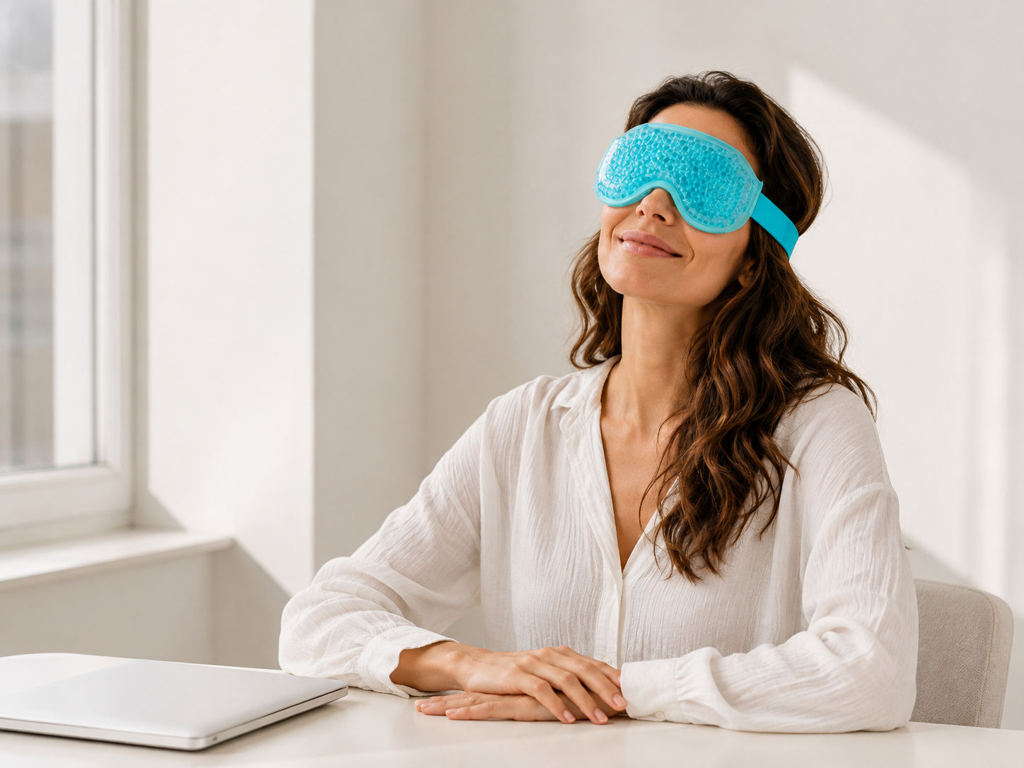 Pause fraîcheur avec le masque CROMPI après les écrans
