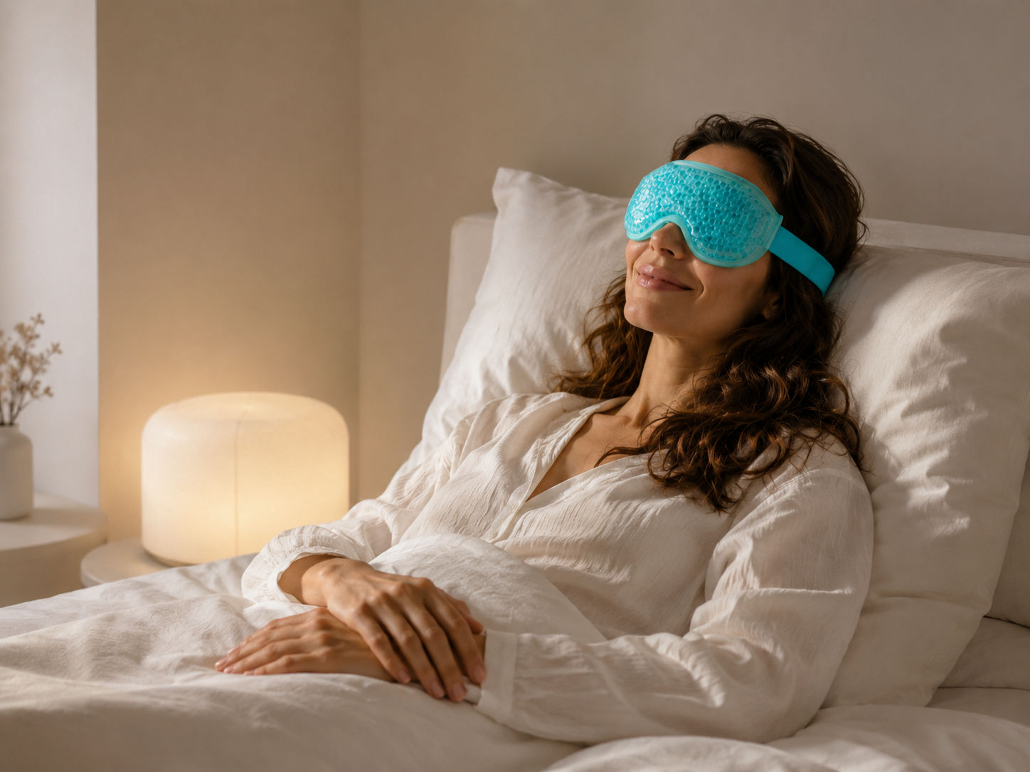 Moment de détente avec le masque CROMPI le soir