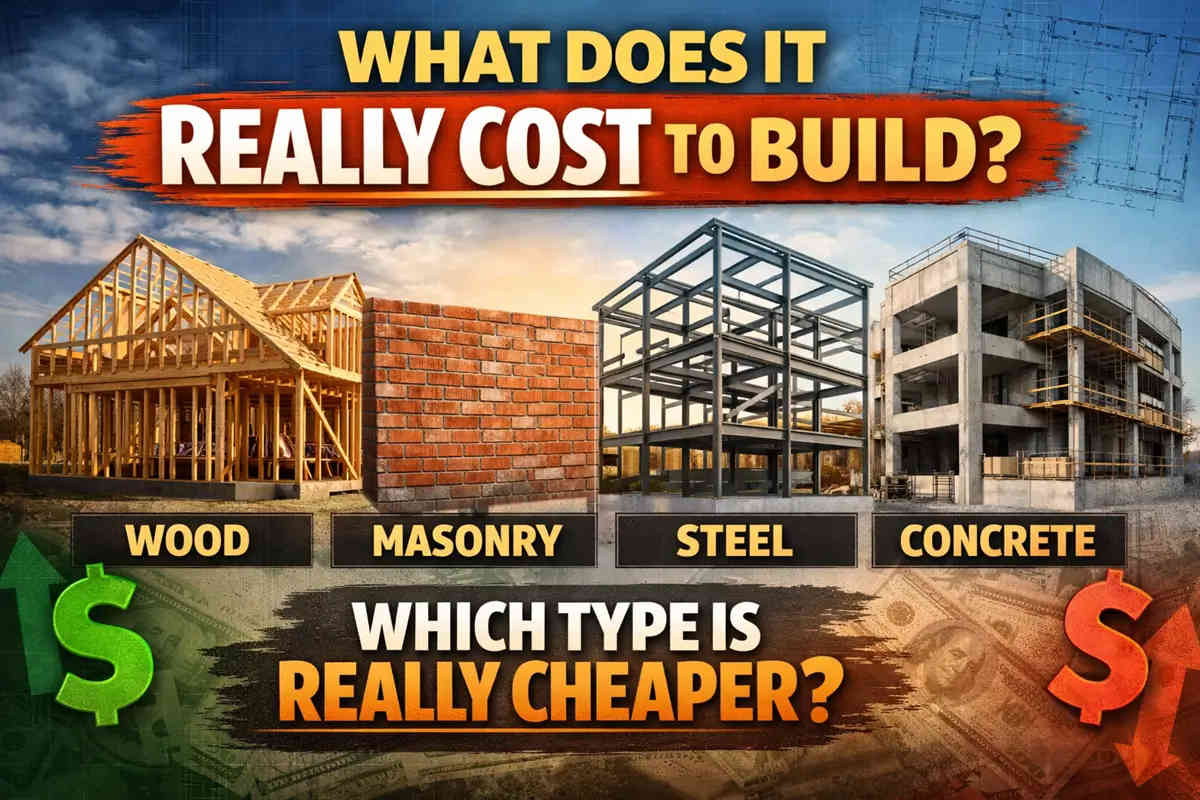 Building Fees Explained Construction Costs Explained: Wood, Steel, Concrete & Masonry Compared