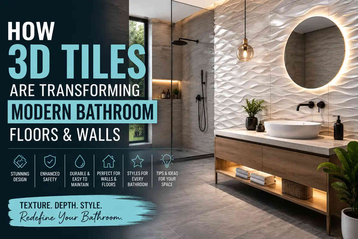 3D Bathroom Tiles: Design Ideas for Stylish Floors and Feature Walls