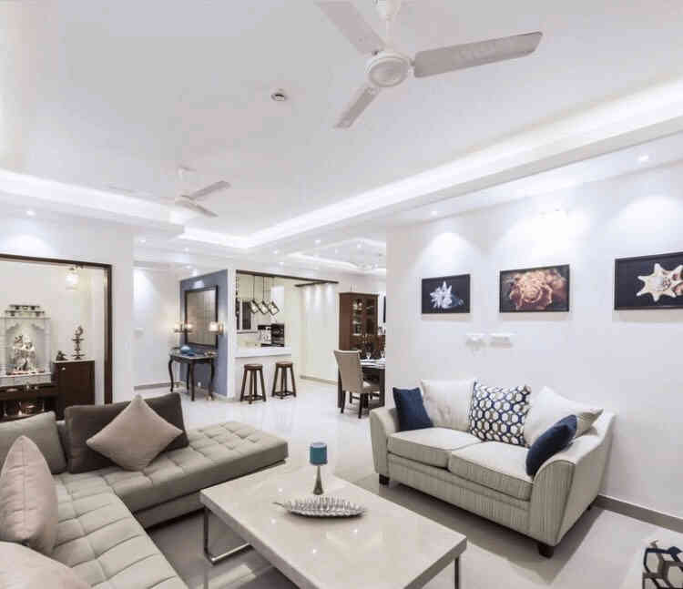 Dress A White Living Room With Natural by NS Decors | KreateCube