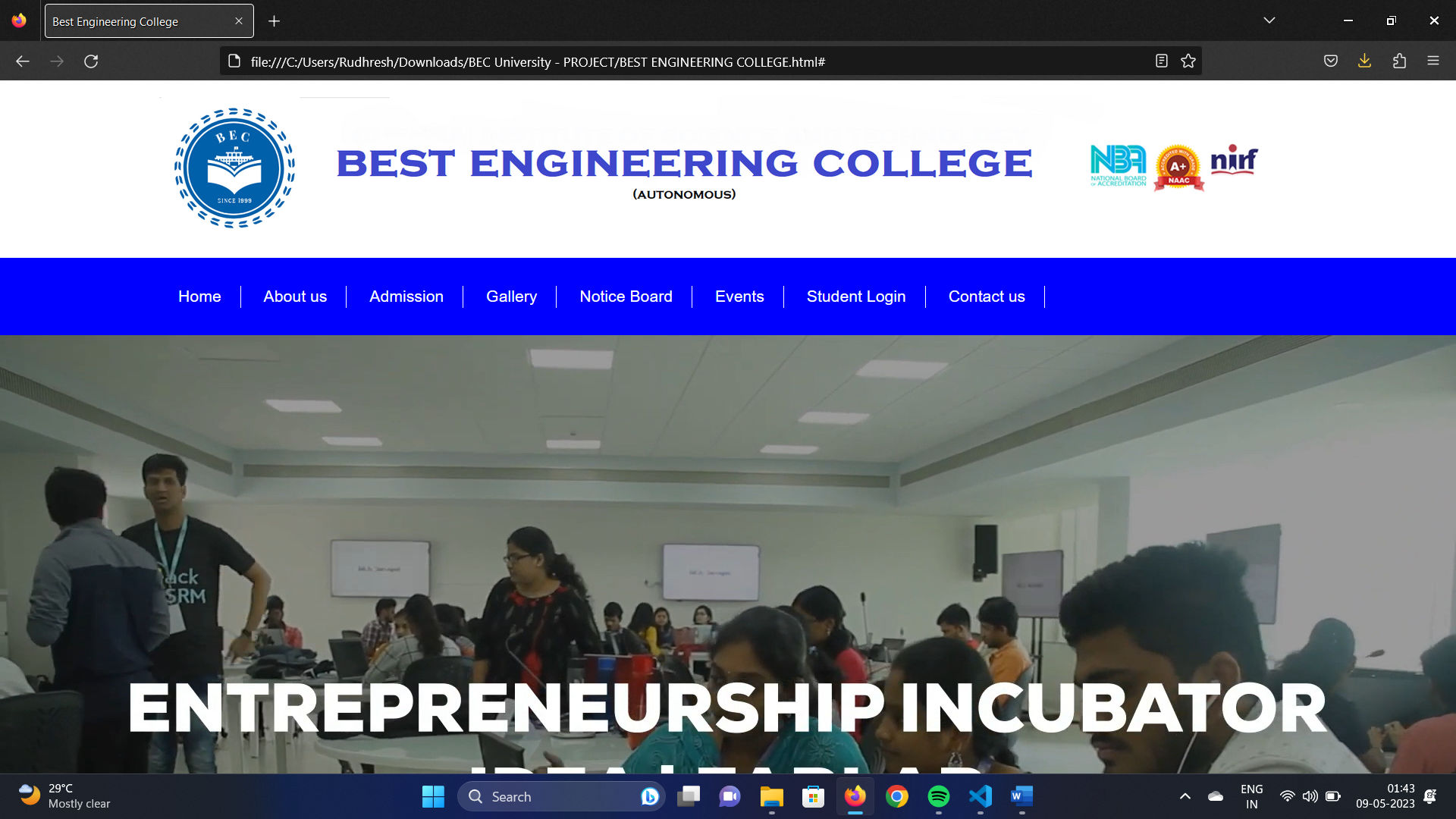 College Website