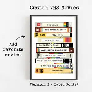 gifts for movie lovers custom vhs movies