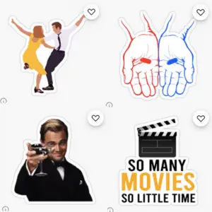 gifts for movie lovers stickers