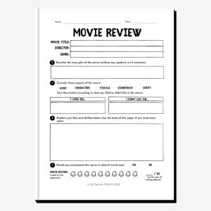 sheets film review template journal copy