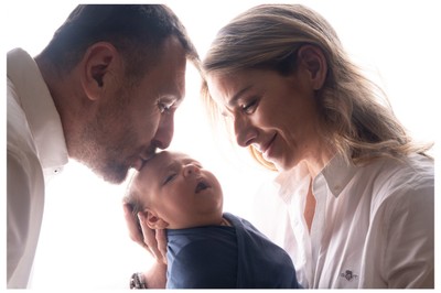 Elegant family photography in Athens, for parents visiting Greece with their baby..