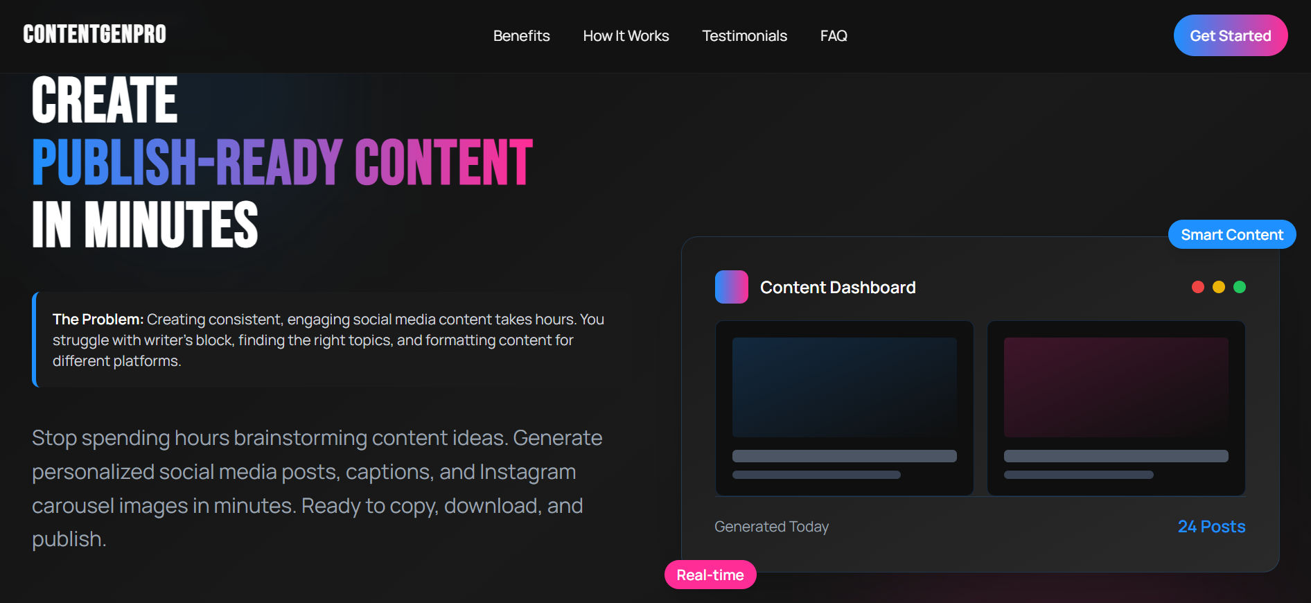 ContentGenPro β AI Powered Personal Branding Assistant (MVP)