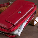 Кошелек из кожи на защелке ST Leather 19341 Бордовый thumbnail 10