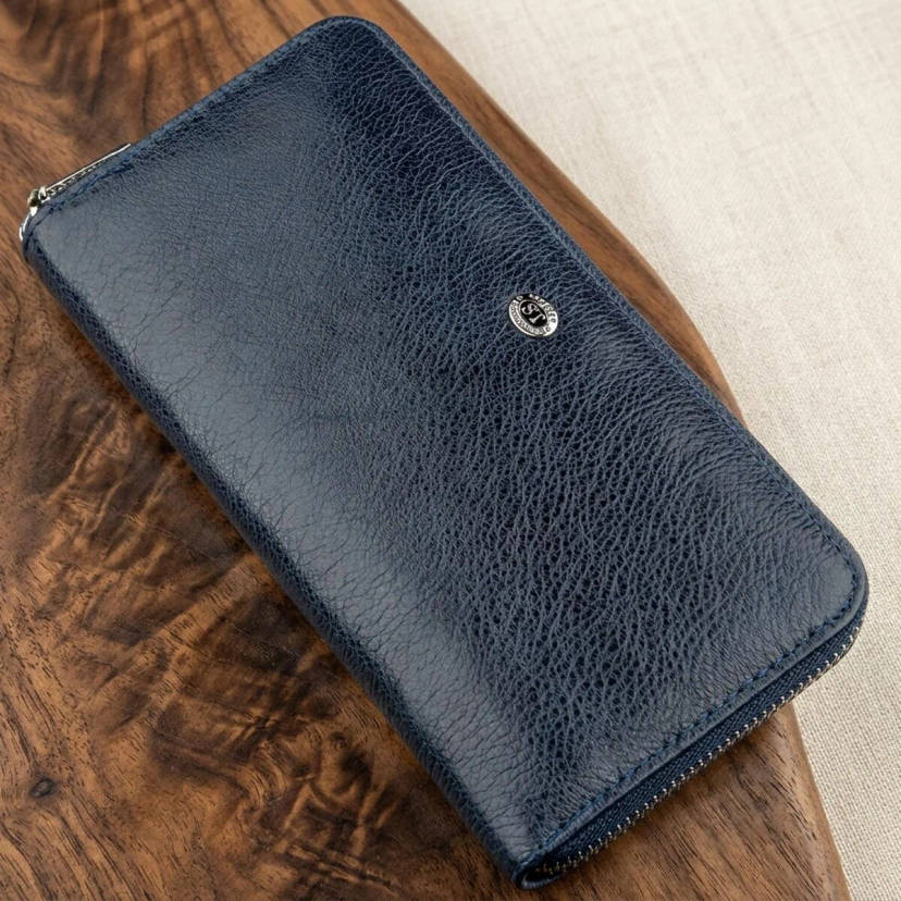 Вертикальный женский кошелек-клатч ST Leather 18864 Синий