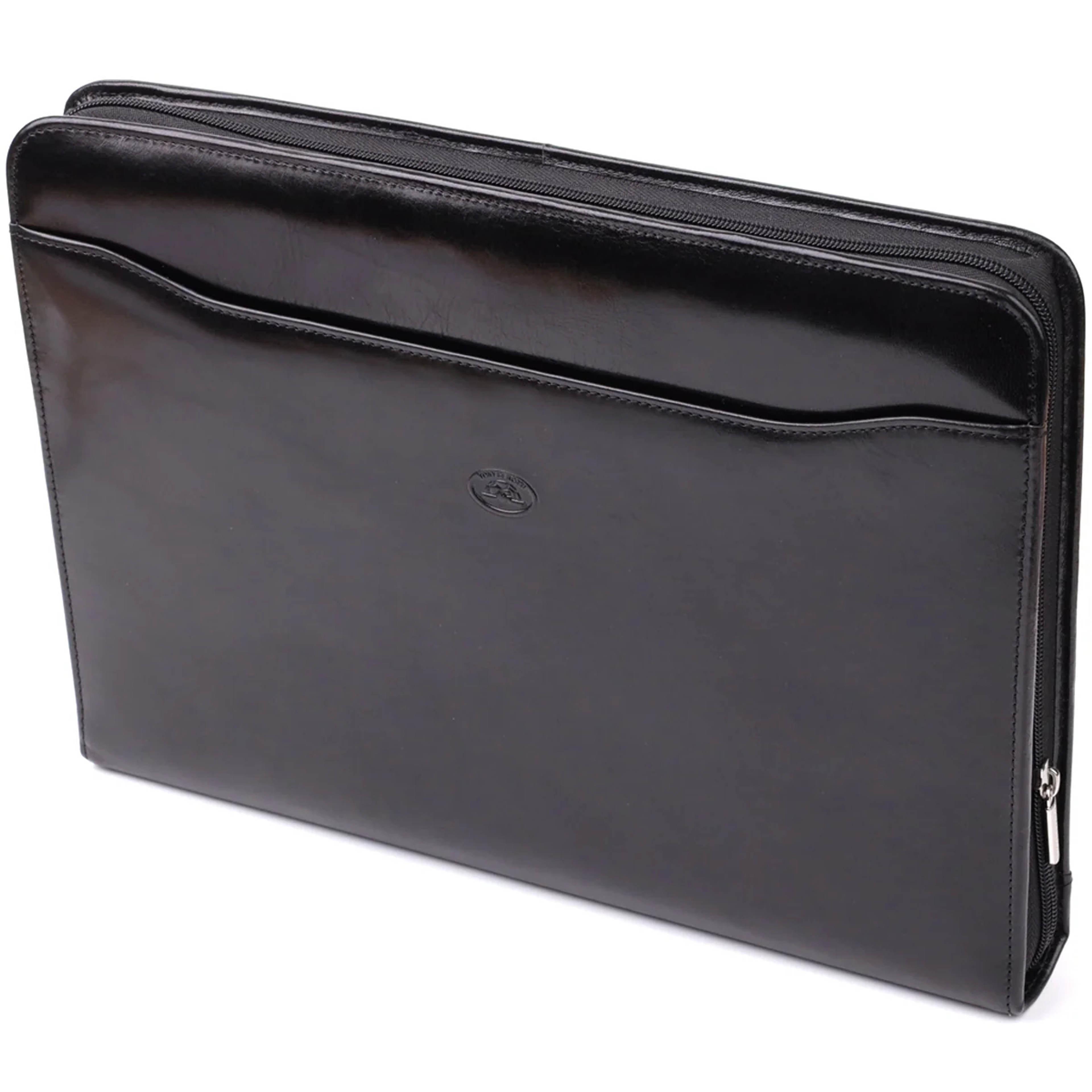 Оригинальная папка с блокнотом из гладкой натуральной кожи Tony Perotti 20850_1 (1278L nero) Черный