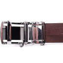 Ремінь-автомат CROCODILE LEATHER 18240 з натуральної шкіри крокодила Коричневий thumbnail 12