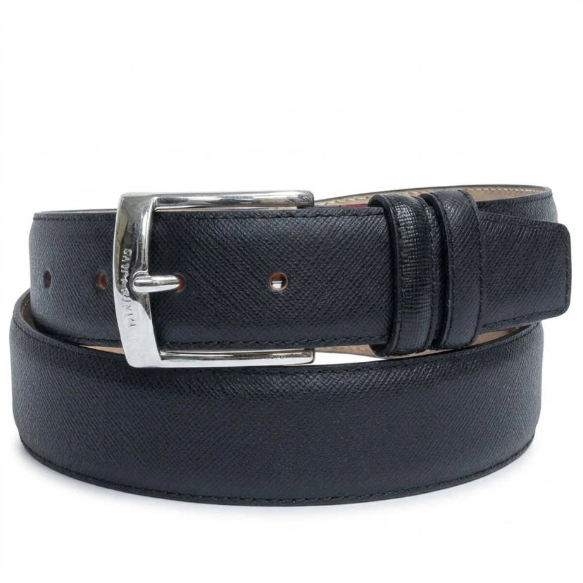 Мужской ремень из натуральной кожи Tony Perotti 2860 nero (90341) Черный