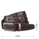 Ремінь-автомат CROCODILE LEATHER 18171 з натуральної шкіри крокодила Коричневий thumbnail 8