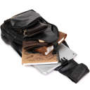 Сумка кросс боди с эмблемой из кожзама Vintage 20568 Черная thumbnail 10