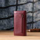 Практичний вертикальний гаманець із натуральної шкіри ST Leather 23085 Бордовий thumbnail 12
