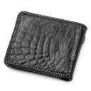 Портмоне CROCODILE LEATHER 18004 з натуральної шкіри крокодила Чорне thumbnail 6