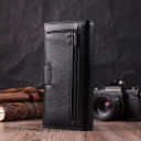 Жіночий шкіряний гаманець для карток купюр та монет ST Leather 22548 Чорний thumbnail 12