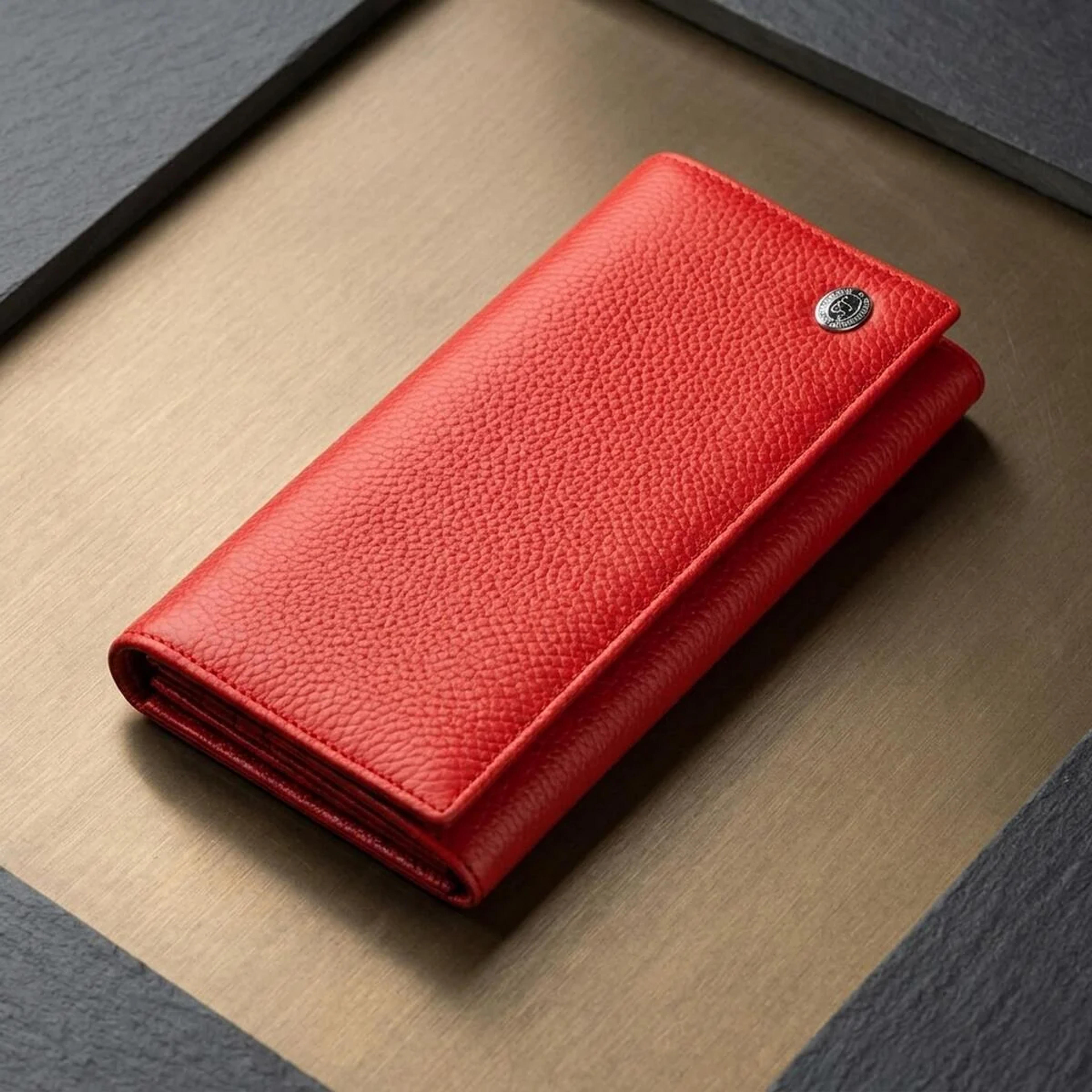Чудовий жіночий гаманець ST Leather 18858 Червоний