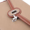 Стильна сумка жіноча з фактурним клапаном з натуральної шкіри Vintage 22620 Бежева thumbnail 9