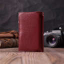 Шкіряний жіночий гаманець у три додавання ST Leather 22489 Бордовий thumbnail 12
