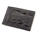 Затискач CROCODILE LEATHER 18169 з натуральної шкіри крокодила Чорний thumbnail 4