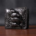 Портмоне CROCODILE LEATHER 18004 з натуральної шкіри крокодила Чорне thumbnail 1
