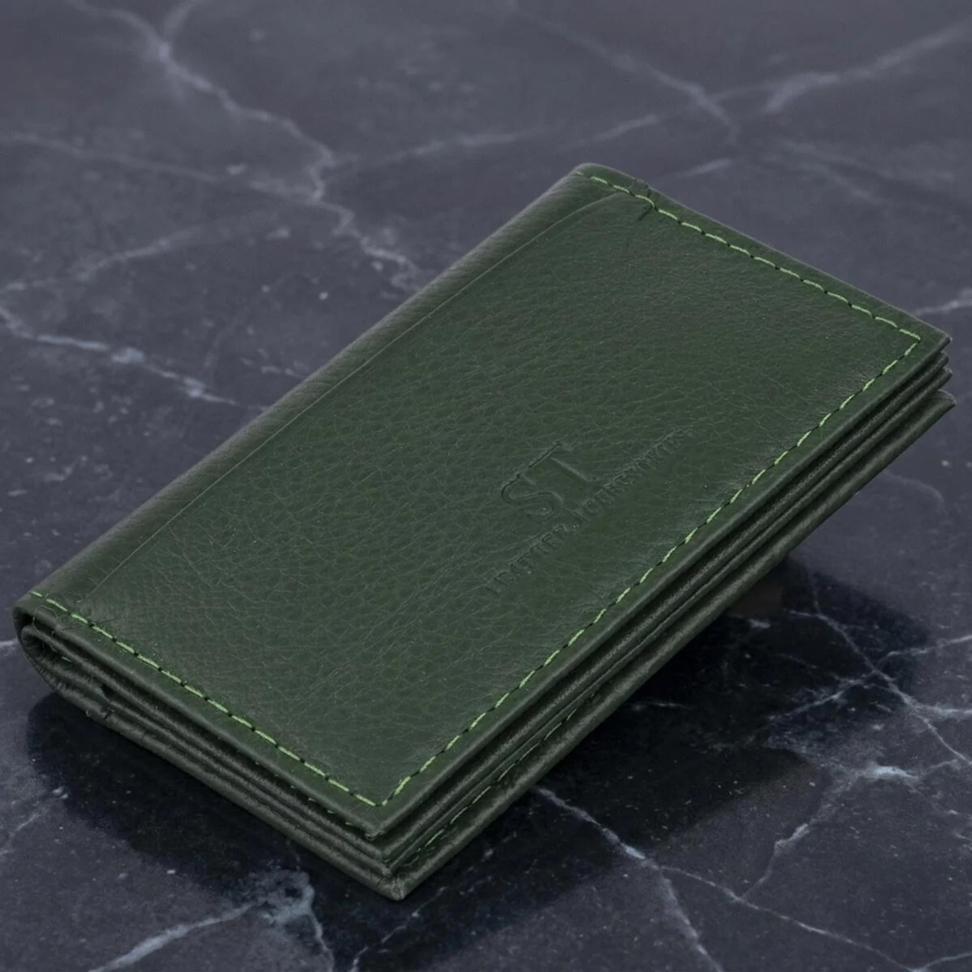Візитниця-книжка ST Leather 19215 Зелена