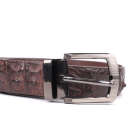 Ремінь чоловічий CROCODILE LEATHER 18178 з натуральної шкіри крокодила Коричневий thumbnail 11