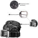 Ремінь чоловічий CROCODILE LEATHER 18008 з натуральної шкіри крокодила Чорний thumbnail 4