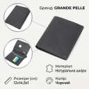 Добротне шкіряне портмоне з утримувачем для Apple AirTag GRANDE PELLE 11623 Чорний thumbnail 2