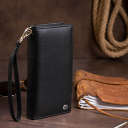 Вертикальный кошелек кожаный женский ST Leather 19274 Черный thumbnail 15