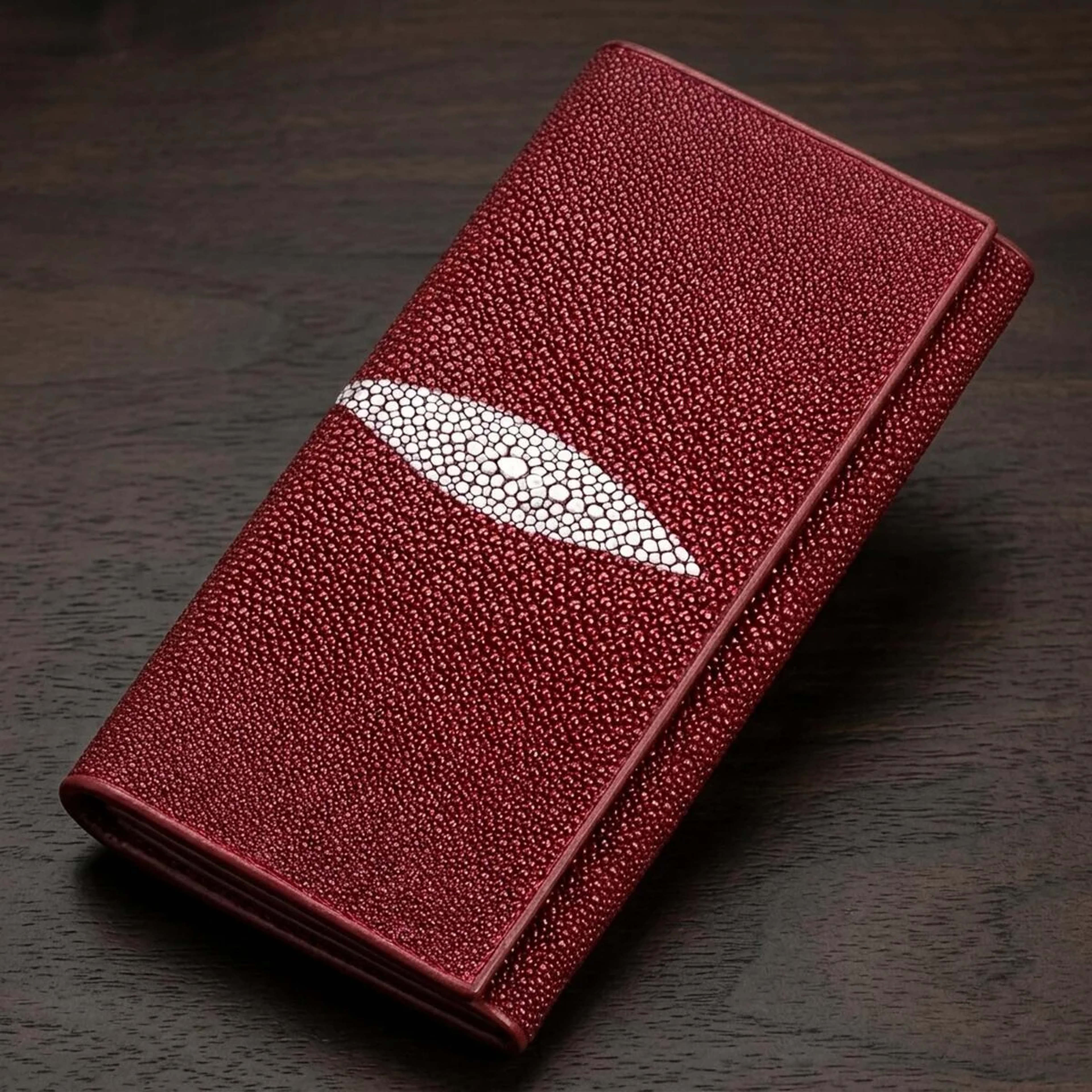 Гаманець жіночий STINGRAY LEATHER 18097 з натуральної шкіри морського ската Бордовий