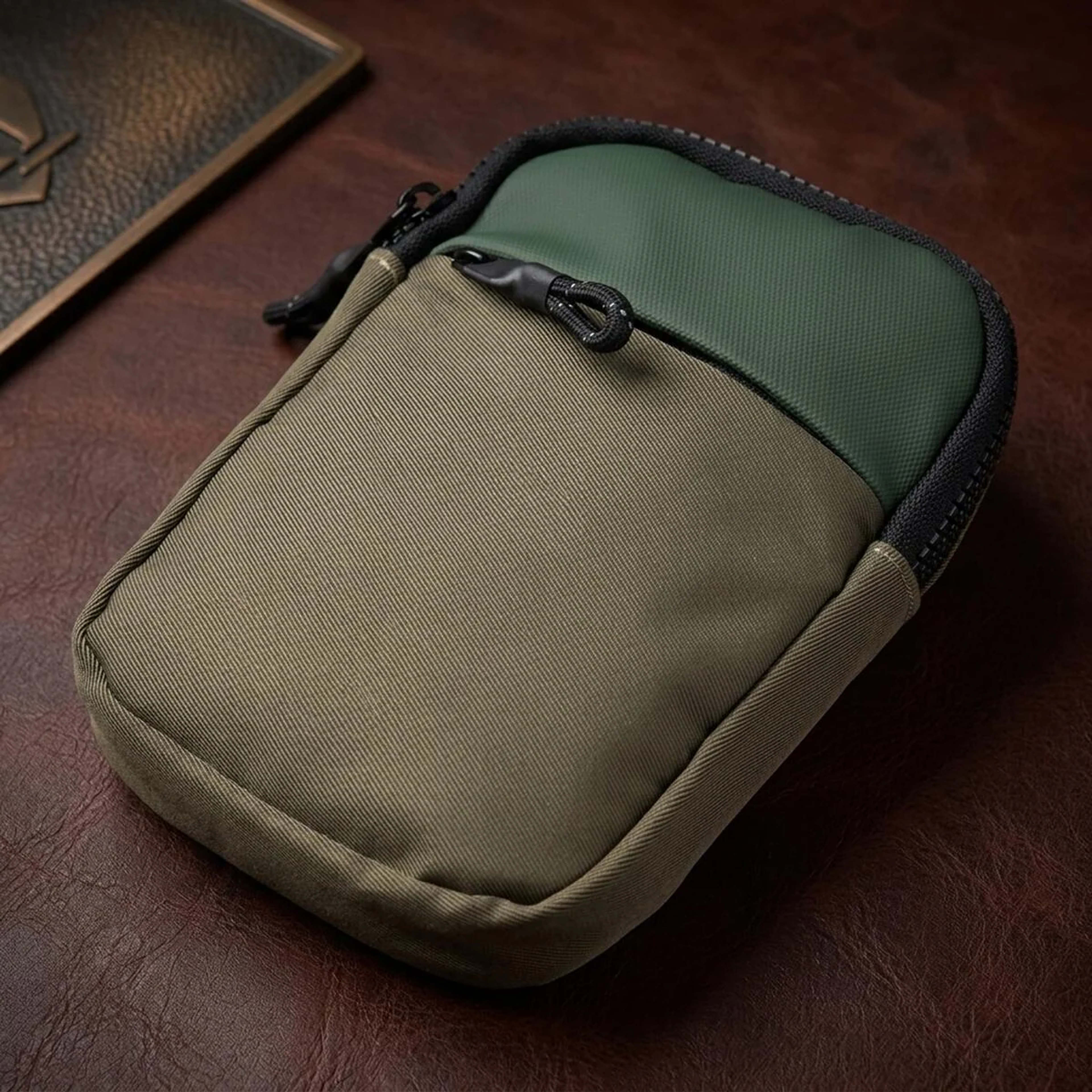 Невелика слінг сумка для подорожей із якісного текстилю Vintage 22871 Зелений