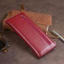Горизонтальний тонкий гаманець зі шкіри жіночий ST Leather 19326 Бордовий thumbnail 13