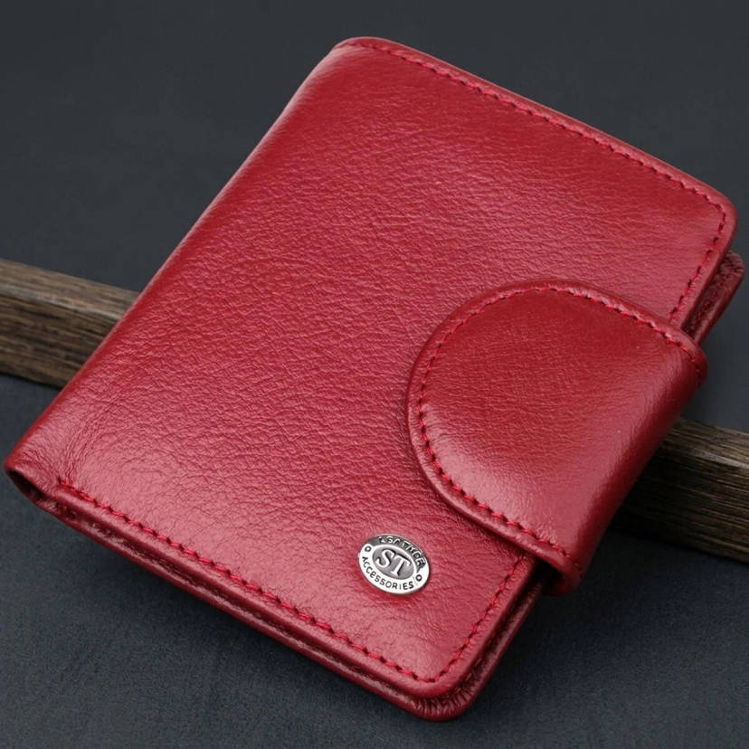 Жіночий гаманець вертикального формату з натуральної шкіри ST Leather 23071 Бордовий