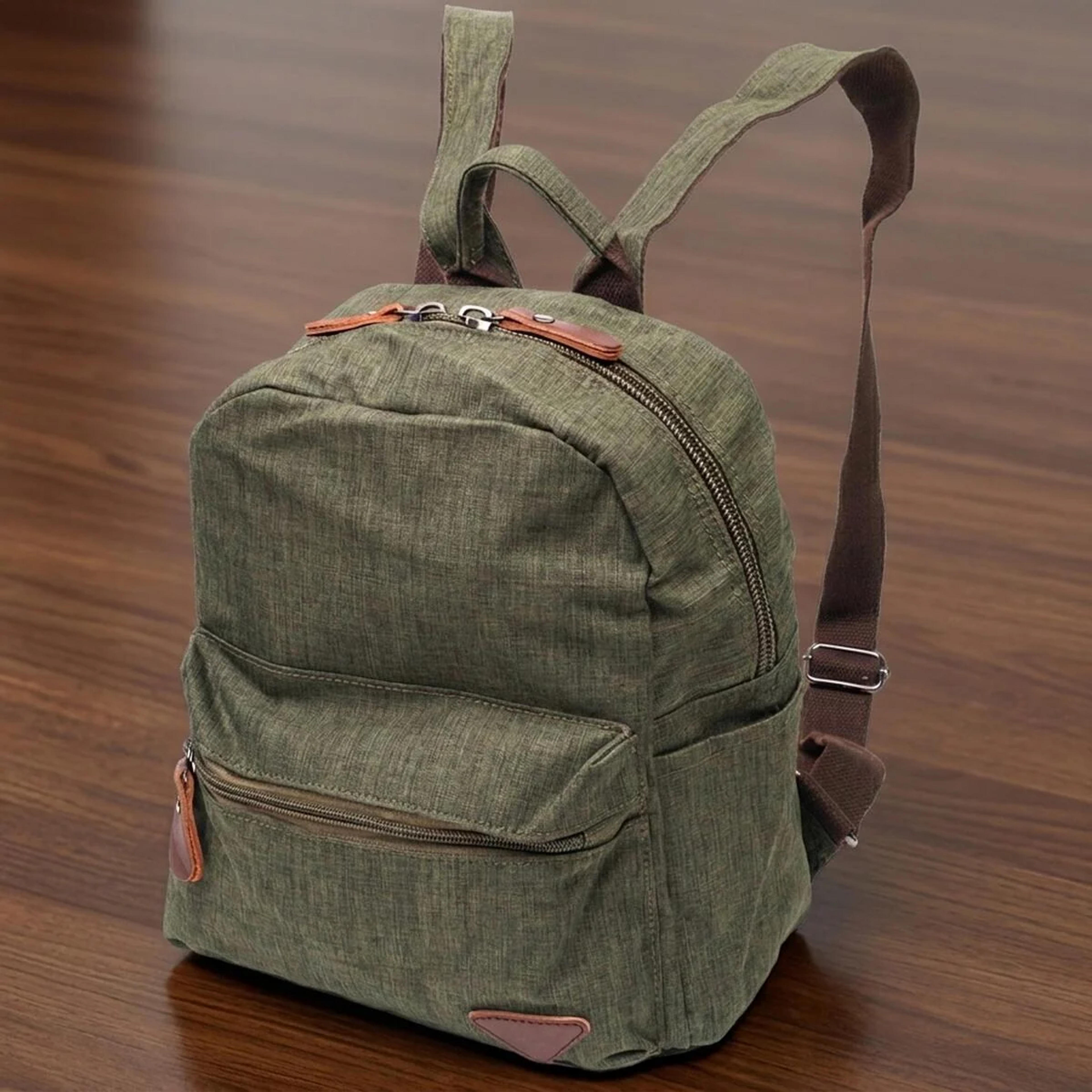 Практичный мужской рюкзак из текстиля Vintage 22242 Оливковый