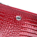 Фактурний клатч на два відділення з лакованої натуральної шкіри ST Leather 22692 Червоний thumbnail 9