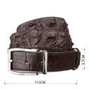 Ремінь чоловічий CROCODILE LEATHER 18178 з натуральної шкіри крокодила Коричневий thumbnail 8