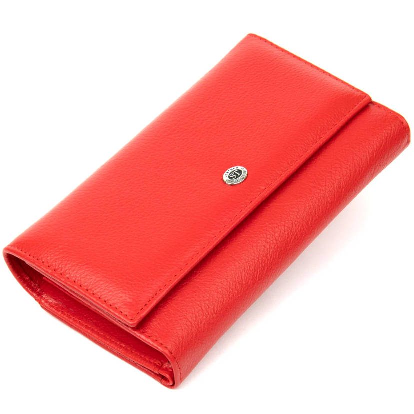 Вместительный кошелек для женщин ST Leather 19391 Красный