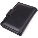 Компактный мужской бумажник вертикального формата из натуральной кожи ST Leather 23095 Черный thumbnail 2