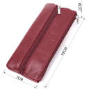 Шкіряна ключниця на блискавці ST Leather 22558 Бордовий thumbnail 3