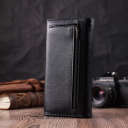 Кожаный женский кошелек с геометрическим клапаном ST Leather 22546 Черный thumbnail 9