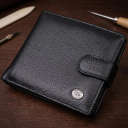 Чоловічий трендовий гаманець із натуральної шкіри ST Leather 22553 Чорний thumbnail 1