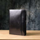 Оригинальная папка с блокнотом из гладкой натуральной кожи Tony Perotti 20850_1 (1278L nero) Черный thumbnail 9